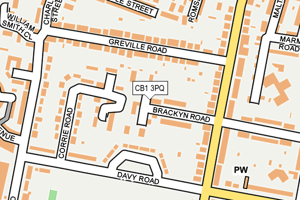 CB1 3PQ map - OS OpenMap – Local (Ordnance Survey)