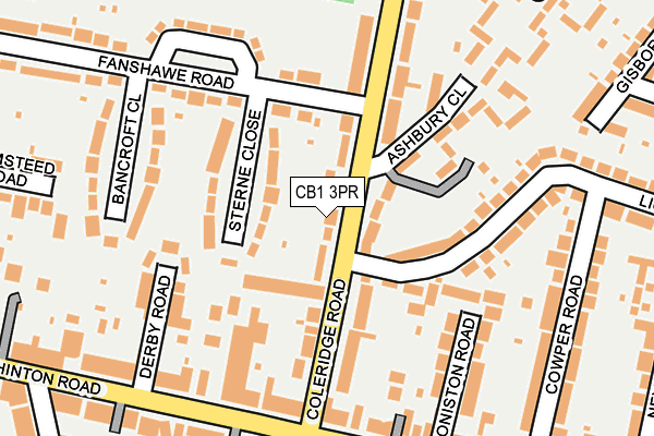 CB1 3PR map - OS OpenMap – Local (Ordnance Survey)