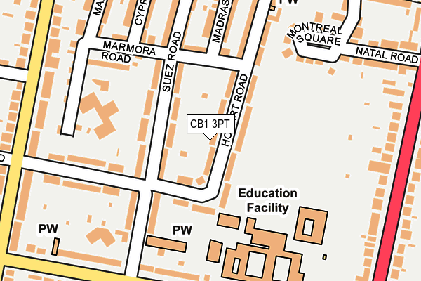 CB1 3PT map - OS OpenMap – Local (Ordnance Survey)