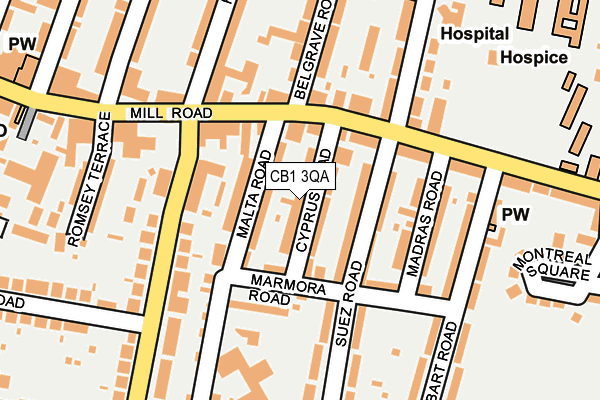 CB1 3QA map - OS OpenMap – Local (Ordnance Survey)
