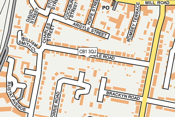 CB1 3QJ map - OS OpenMap – Local (Ordnance Survey)