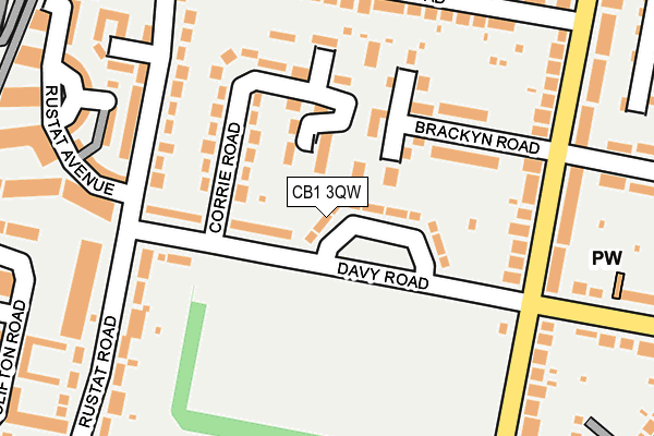 CB1 3QW map - OS OpenMap – Local (Ordnance Survey)
