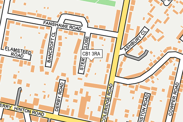 CB1 3RA map - OS OpenMap – Local (Ordnance Survey)