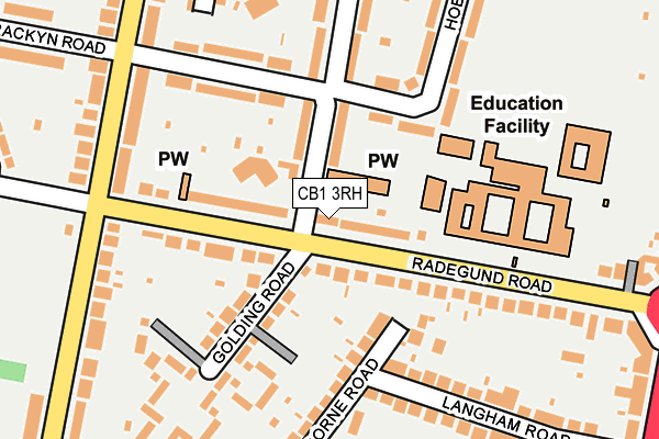 CB1 3RH map - OS OpenMap – Local (Ordnance Survey)