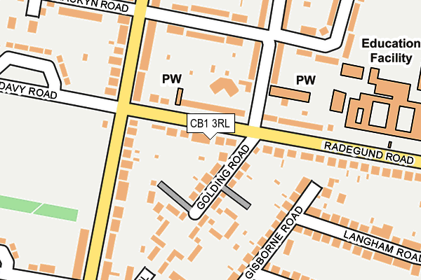 CB1 3RL map - OS OpenMap – Local (Ordnance Survey)