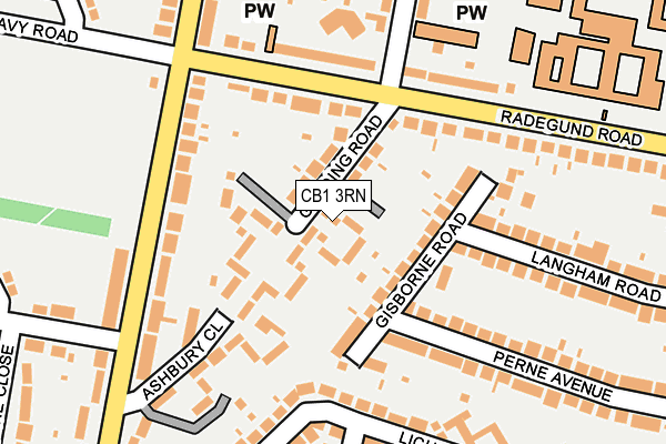 CB1 3RN map - OS OpenMap – Local (Ordnance Survey)