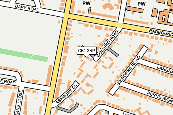 CB1 3RP map - OS OpenMap – Local (Ordnance Survey)