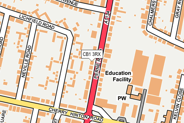 CB1 3RX map - OS OpenMap – Local (Ordnance Survey)