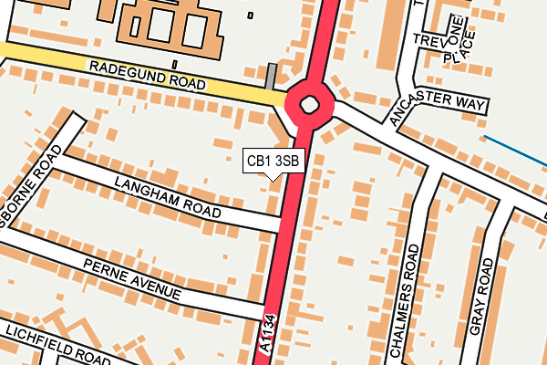 CB1 3SB map - OS OpenMap – Local (Ordnance Survey)