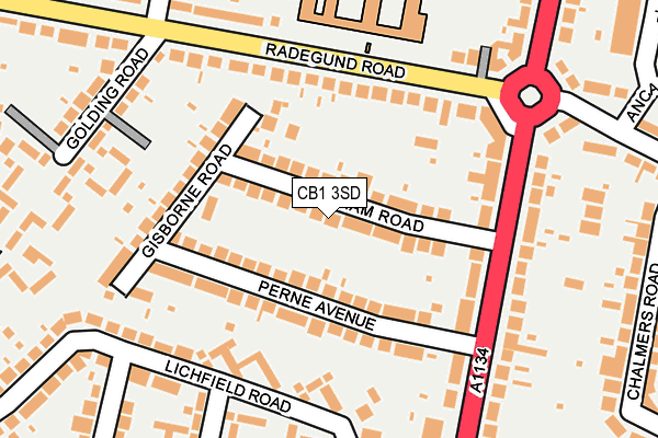 CB1 3SD map - OS OpenMap – Local (Ordnance Survey)