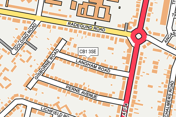 CB1 3SE map - OS OpenMap – Local (Ordnance Survey)