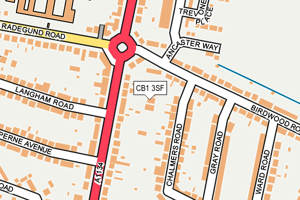 CB1 3SF map - OS OpenMap – Local (Ordnance Survey)