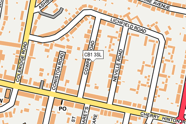 CB1 3SL map - OS OpenMap – Local (Ordnance Survey)