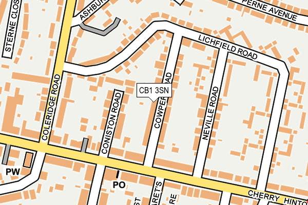 CB1 3SN map - OS OpenMap – Local (Ordnance Survey)