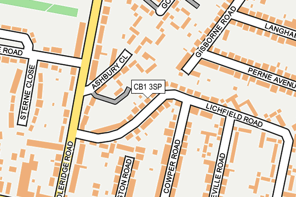 CB1 3SP map - OS OpenMap – Local (Ordnance Survey)