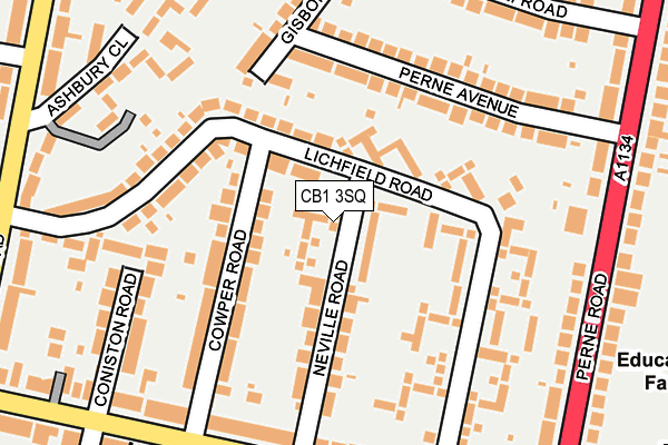 CB1 3SQ map - OS OpenMap – Local (Ordnance Survey)