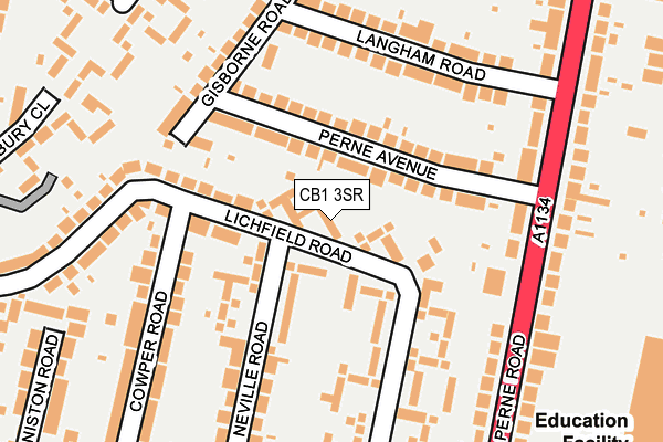 CB1 3SR map - OS OpenMap – Local (Ordnance Survey)