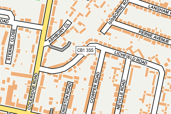 CB1 3SS map - OS OpenMap – Local (Ordnance Survey)