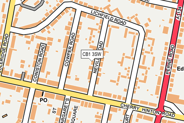 CB1 3SW map - OS OpenMap – Local (Ordnance Survey)