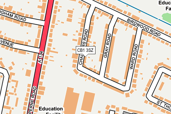 CB1 3SZ map - OS OpenMap – Local (Ordnance Survey)