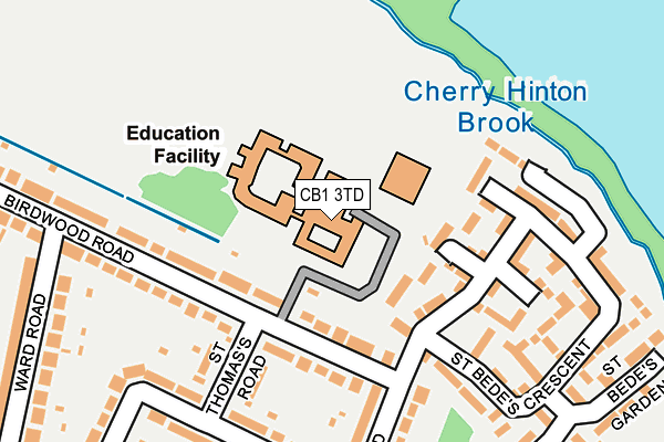 CB1 3TD map - OS OpenMap – Local (Ordnance Survey)