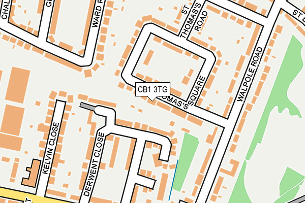 CB1 3TG map - OS OpenMap – Local (Ordnance Survey)