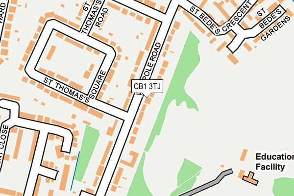 CB1 3TJ map - OS OpenMap – Local (Ordnance Survey)