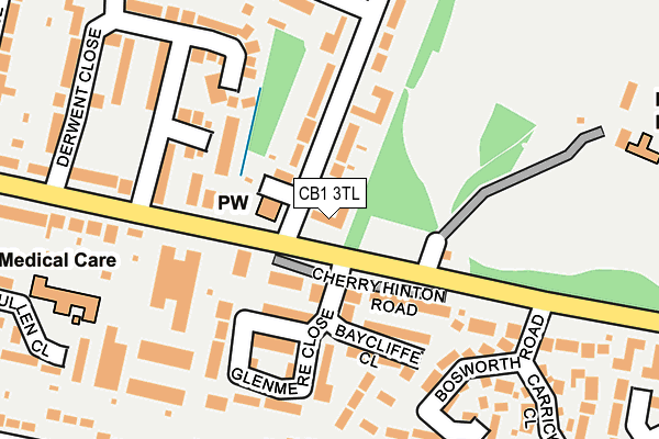 CB1 3TL map - OS OpenMap – Local (Ordnance Survey)