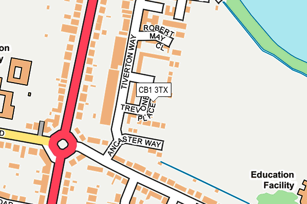 CB1 3TX map - OS OpenMap – Local (Ordnance Survey)