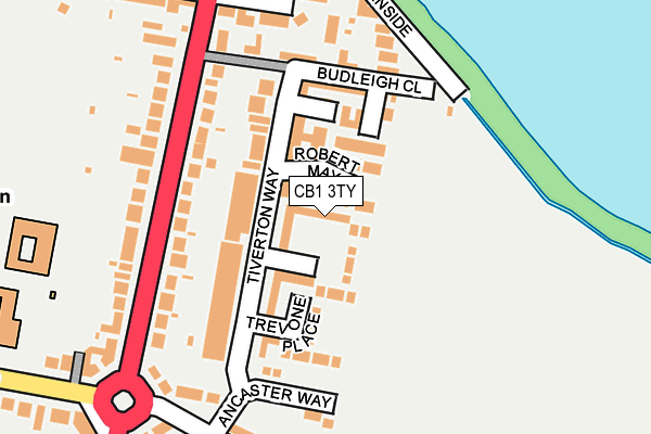 CB1 3TY map - OS OpenMap – Local (Ordnance Survey)