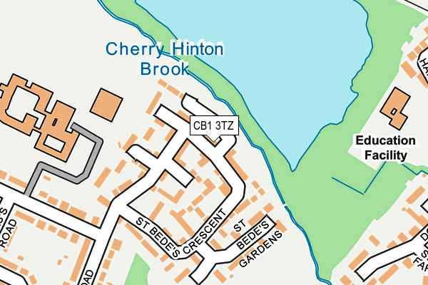 CB1 3TZ map - OS OpenMap – Local (Ordnance Survey)