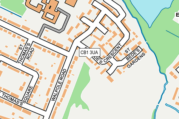 CB1 3UA map - OS OpenMap – Local (Ordnance Survey)