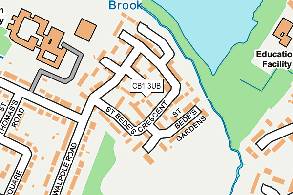 CB1 3UB map - OS OpenMap – Local (Ordnance Survey)