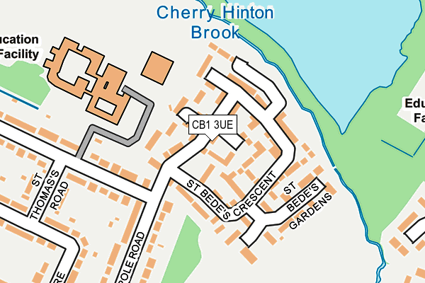 CB1 3UE map - OS OpenMap – Local (Ordnance Survey)