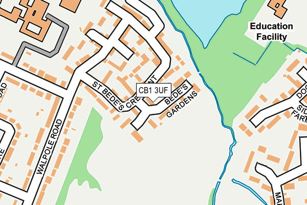 CB1 3UF map - OS OpenMap – Local (Ordnance Survey)