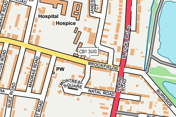 CB1 3UG map - OS OpenMap – Local (Ordnance Survey)