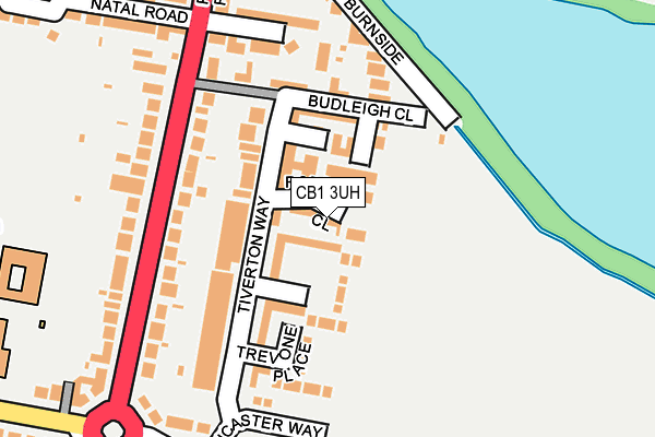 CB1 3UH map - OS OpenMap – Local (Ordnance Survey)