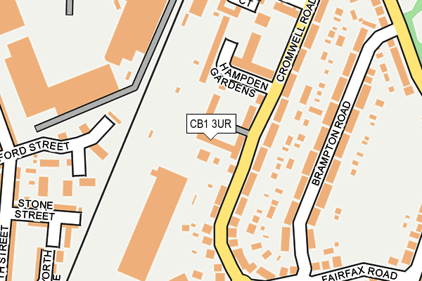 CB1 3UR map - OS OpenMap – Local (Ordnance Survey)