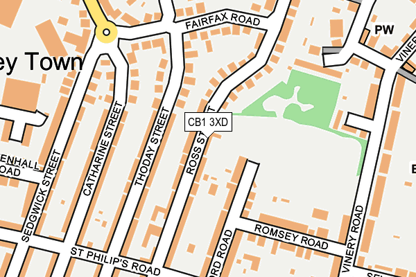 CB1 3XD map - OS OpenMap – Local (Ordnance Survey)