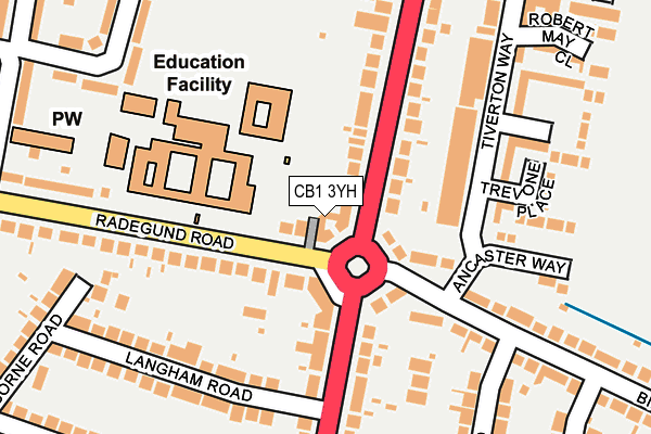 CB1 3YH map - OS OpenMap – Local (Ordnance Survey)