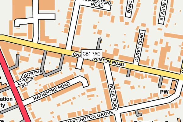 CB1 7AG map - OS OpenMap – Local (Ordnance Survey)