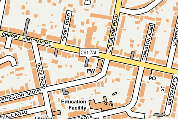 CB1 7AL map - OS OpenMap – Local (Ordnance Survey)