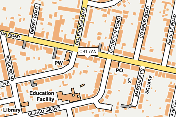 CB1 7AN map - OS OpenMap – Local (Ordnance Survey)