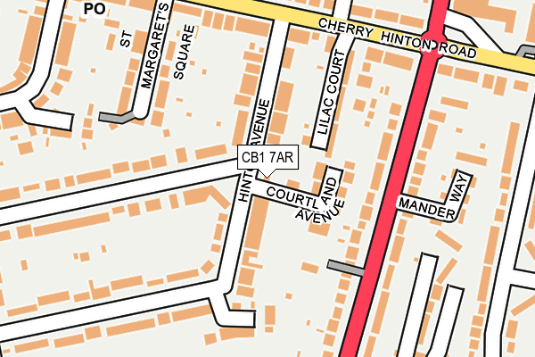 CB1 7AR map - OS OpenMap – Local (Ordnance Survey)