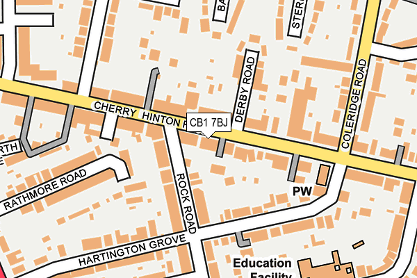 CB1 7BJ map - OS OpenMap – Local (Ordnance Survey)