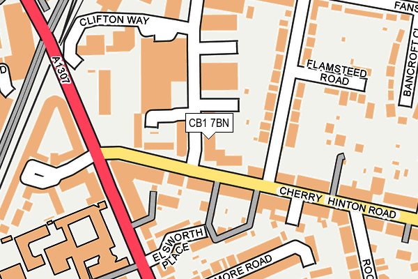 CB1 7BN map - OS OpenMap – Local (Ordnance Survey)