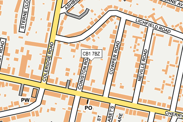 CB1 7BZ map - OS OpenMap – Local (Ordnance Survey)