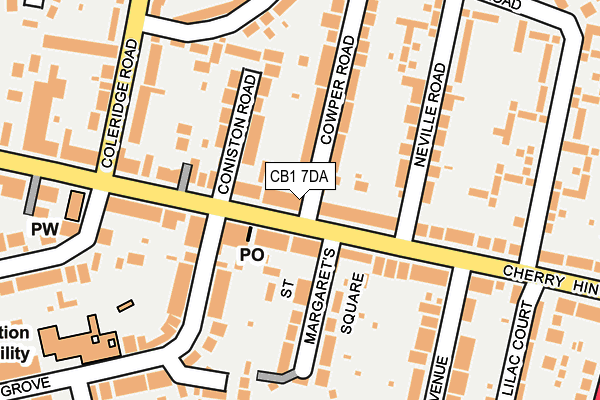 CB1 7DA map - OS OpenMap – Local (Ordnance Survey)