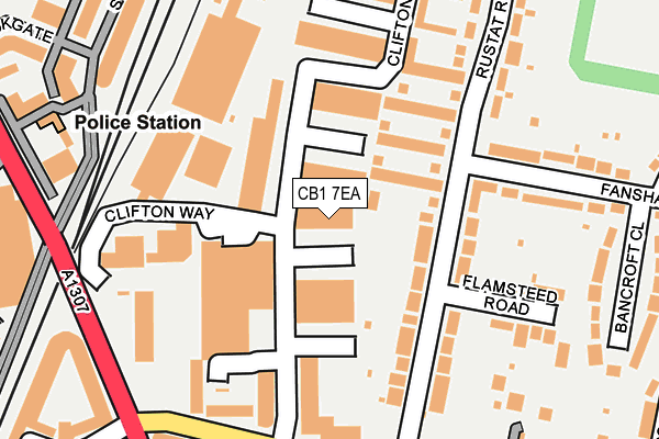 CB1 7EA map - OS OpenMap – Local (Ordnance Survey)