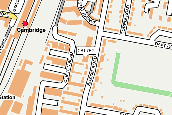 CB1 7EG map - OS OpenMap – Local (Ordnance Survey)